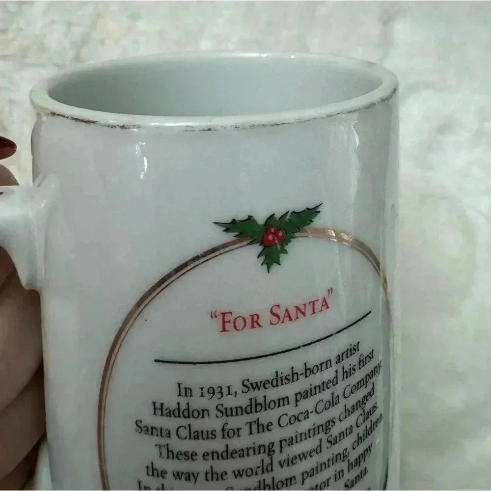 1996 Coca Cola For Santa Coffee Mug Cup Vintage Collectible Christmas Classic - Picture 6 of 11